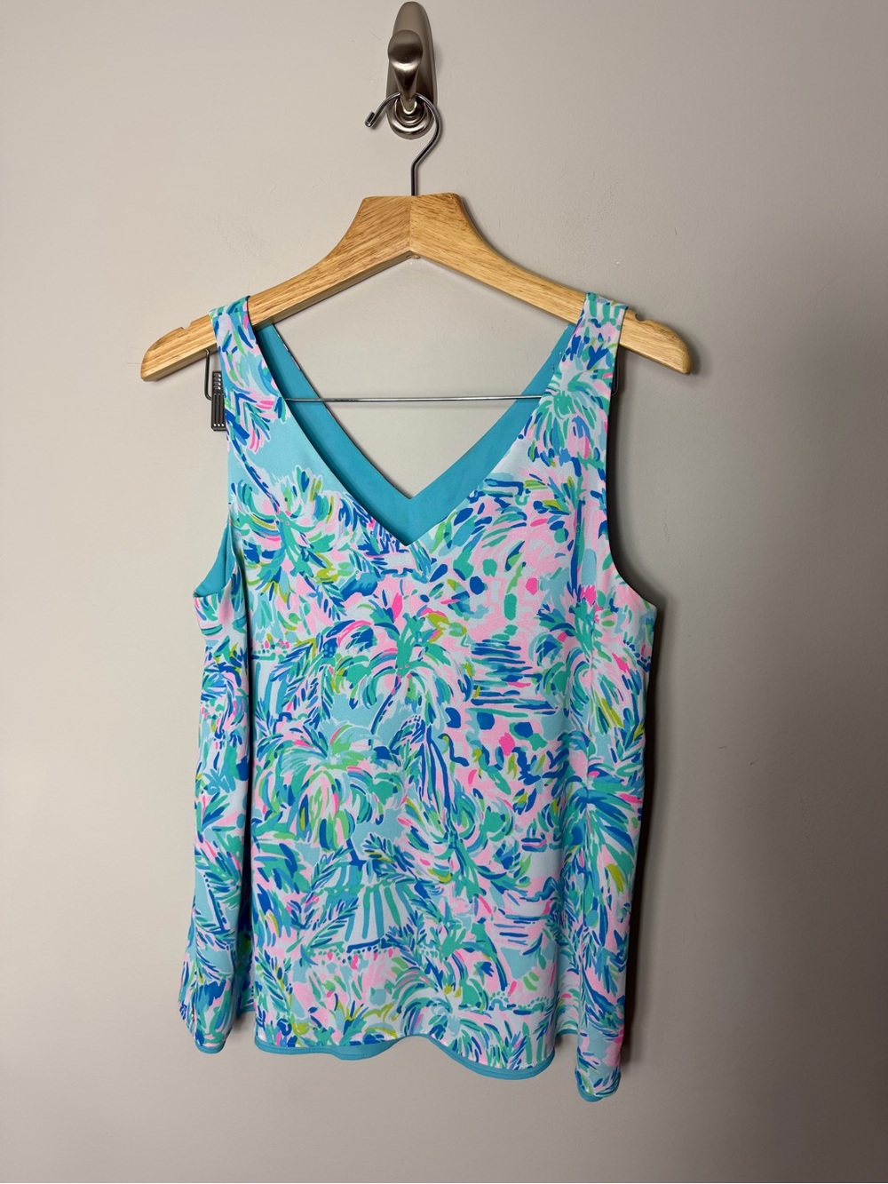 Lilly Pulitzer Florin Reversible Printed Tank Top Sleeveless V Neck 889 - Picture 2 of 7